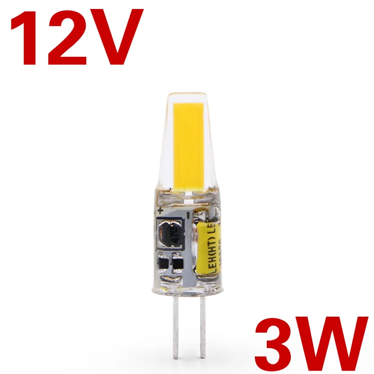 EnwYe светодиодный G4 G9 лампочка AC/DC 12V 220V 3W 6W COB SMD светодиодный светильник заменить галогенный прожектор - Испускаемый цвет: G4 3W 12V