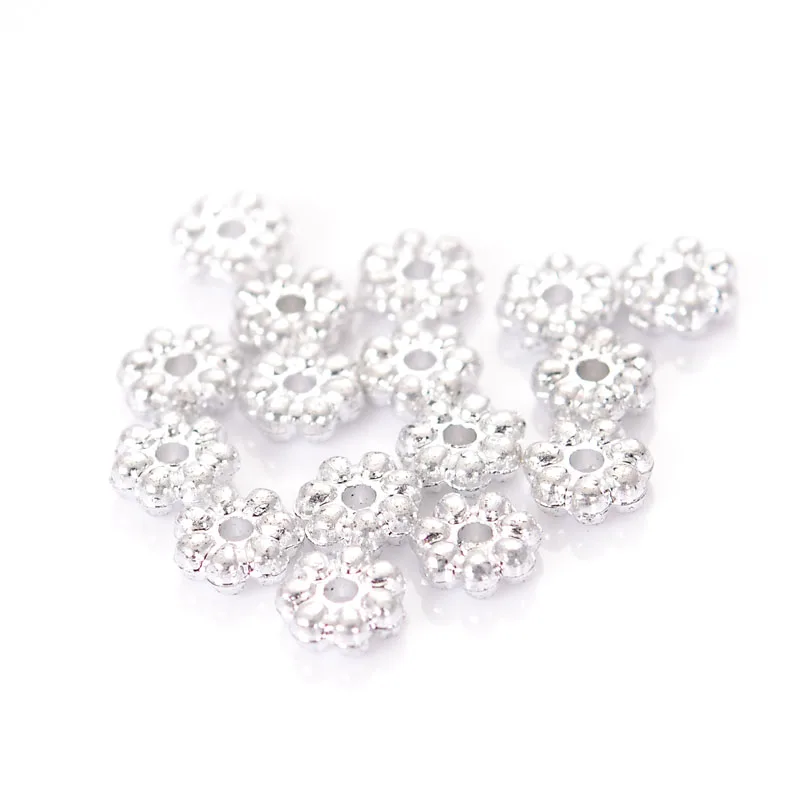 Серебряные Акриловые бусины разделители с CCB покрытием для изготовления