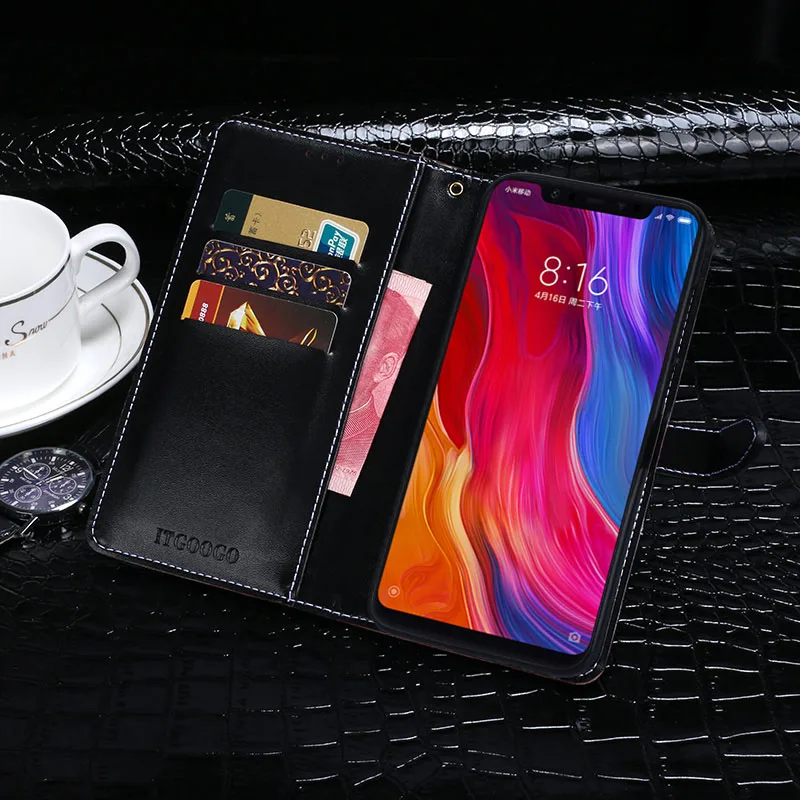 Itgoogo For Xiaomi Mi 8 SE Case Cover Luxury Leather Flip Mi8 Mi8i Protective Phone Back | Мобильные телефоны и