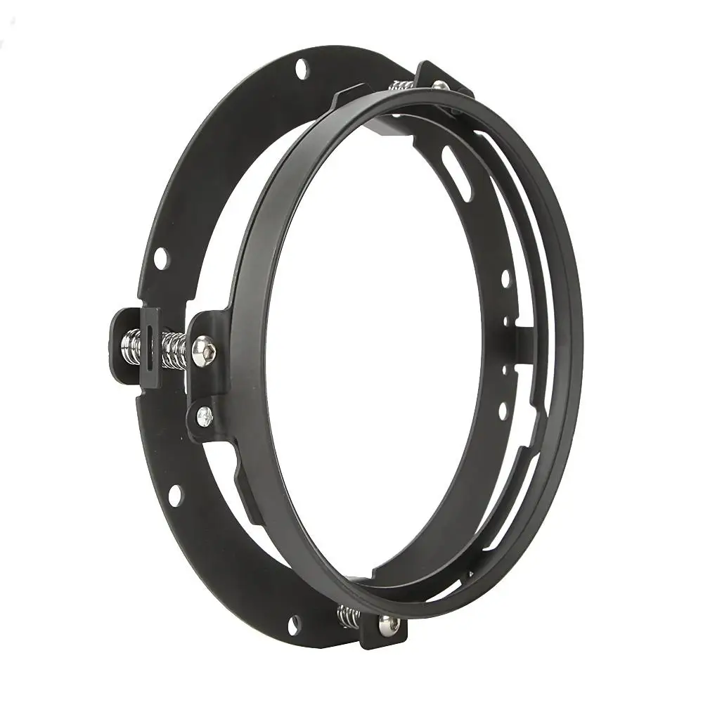 Partol 7&quot LED Headlight Mounting Ring Stainless Steel Round Satin Powder Built-In Springs For Harley FLD Touring Softail | Автомобили
