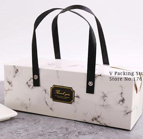 Почтовый мраморный дизайн бумажный торт коробка шоколад печенья для вечеринок