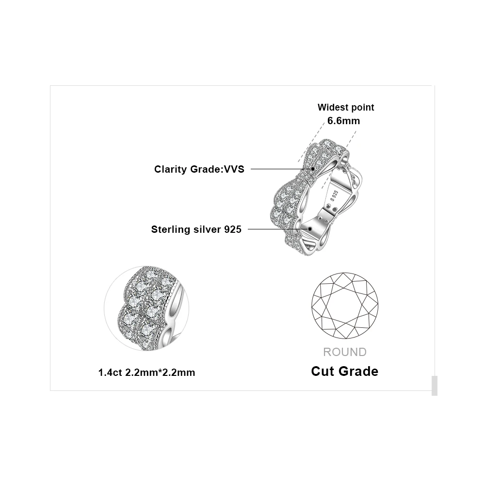 JewelryPalace CZ обручальные кольца из стерлингового серебра 925 пробы для женщин