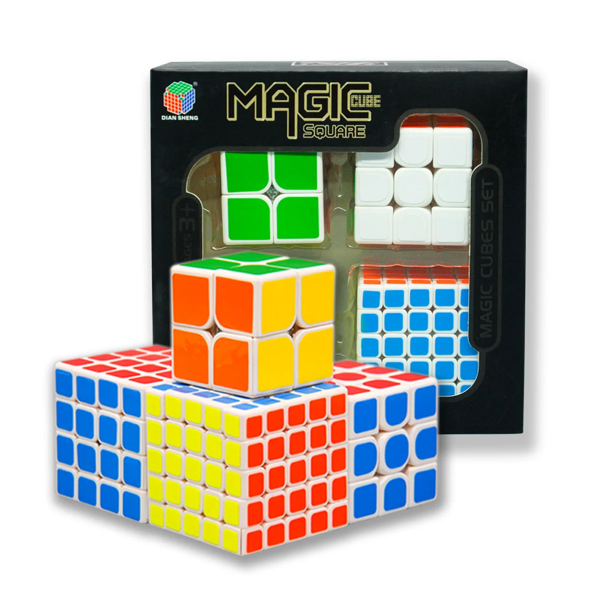 Diansheng 2x2 3x3 4x4 5x5 волшебный куб скоростной головоломка набор из 4 предметов