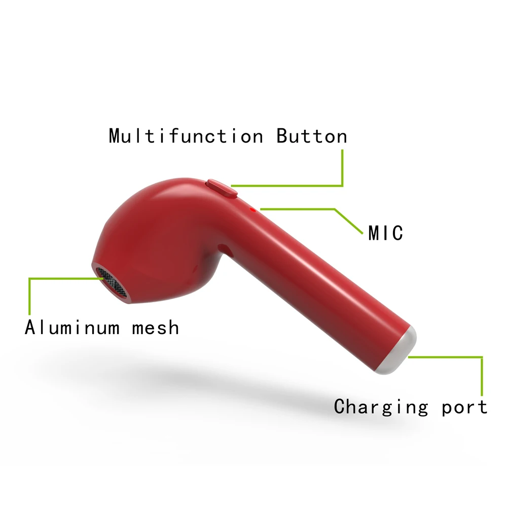 Tws I7 беспроводные Bluetooth наушники игровая гарнитура стерео бас невидимые с