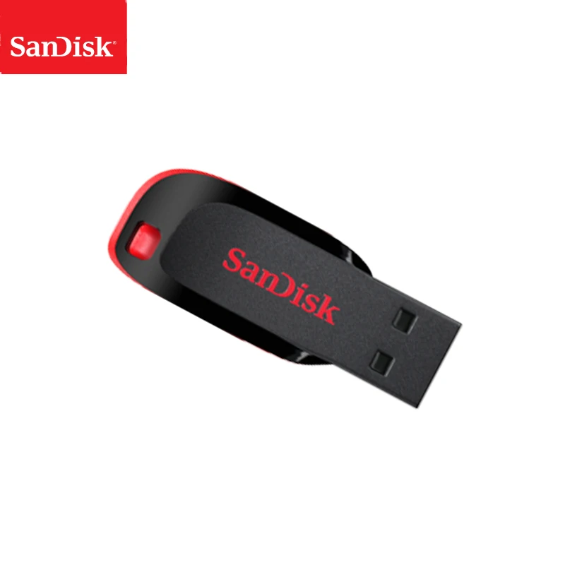 100% Оригинальный SanDisk Cruzer Blade CZ50 флеш диск USB 2 0 128 Гб 64 ГБ 32 16 Pen Drives поддержка