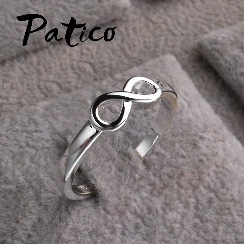 Кольцо Infinity из стерлингового серебра 925 пробы с символом любви модные вечные