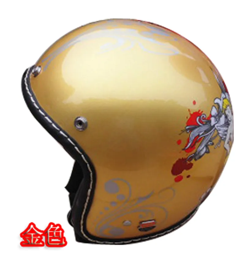 2015 New Open Face DOT golden harley 