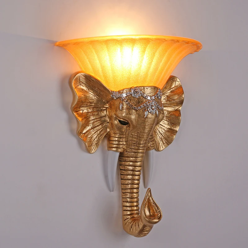 Новинка 1 шт. стеклянный настенный светильник в форме слона Детский Светильник