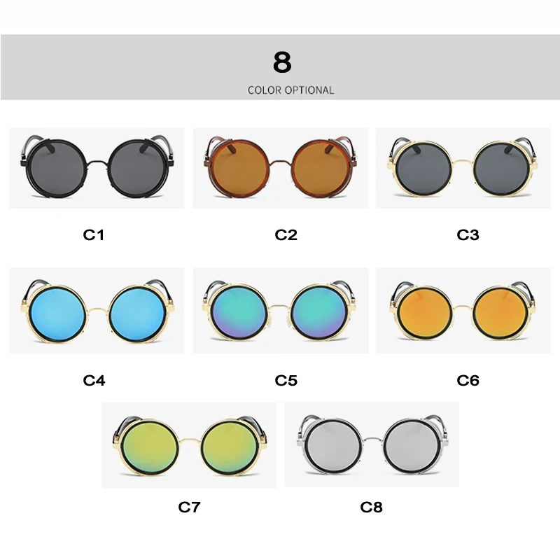 Toyoosky стимпанк Солнцезащитные очки для женщин Для мужчин Винтаж Защита от солнца