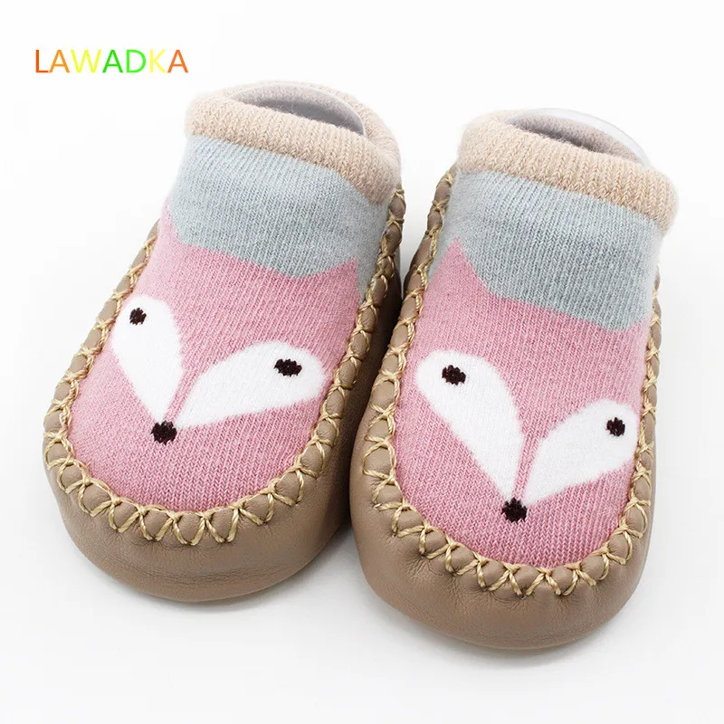 Baby Boys Girls Socks Rubber Soles Infant Floor Leather Bottom Newborn Indoor Socks Shoes Anti_Slip Soft Sole Toddler Girl Socks