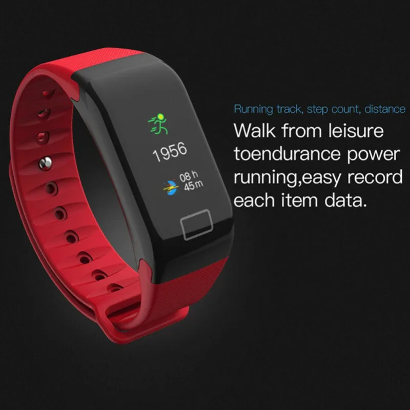 F1 Plus цветной экранный браслет умный шаговый Фитнес трекер пульсометр Монитор