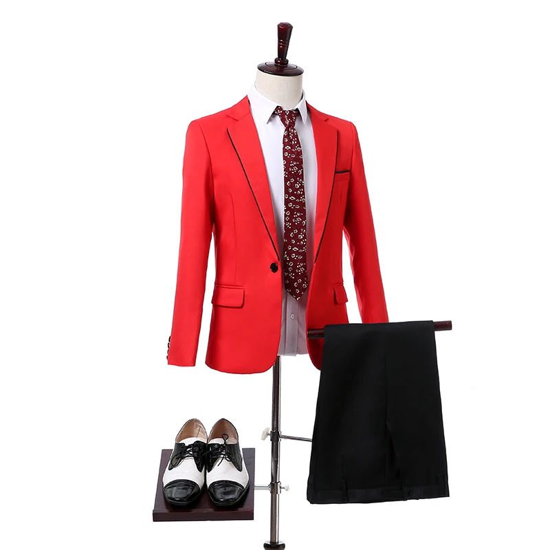 Best Selling 2020 Custom Made Formal Wear Red/White/Black Men Wedding Suits Prom Tuxedo Suit | Мужская одежда