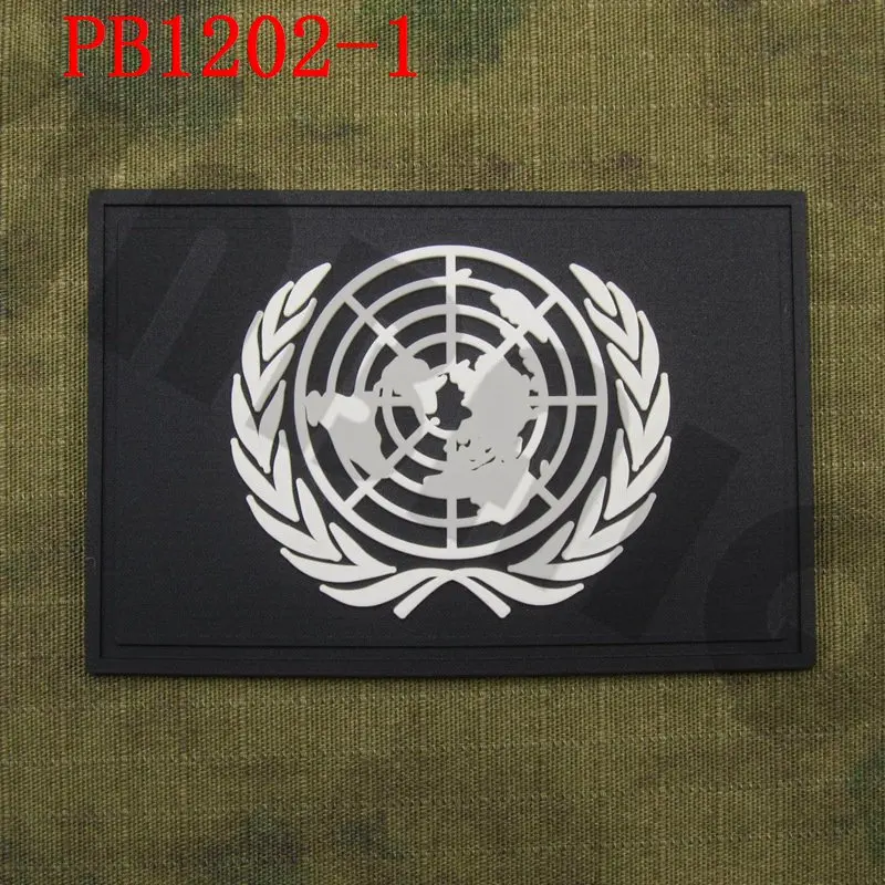 PB1202 White 3D ПВХ Нашивка флаг США Флаг США Тактический военный боевой дух - Цвет: PB1202 White
