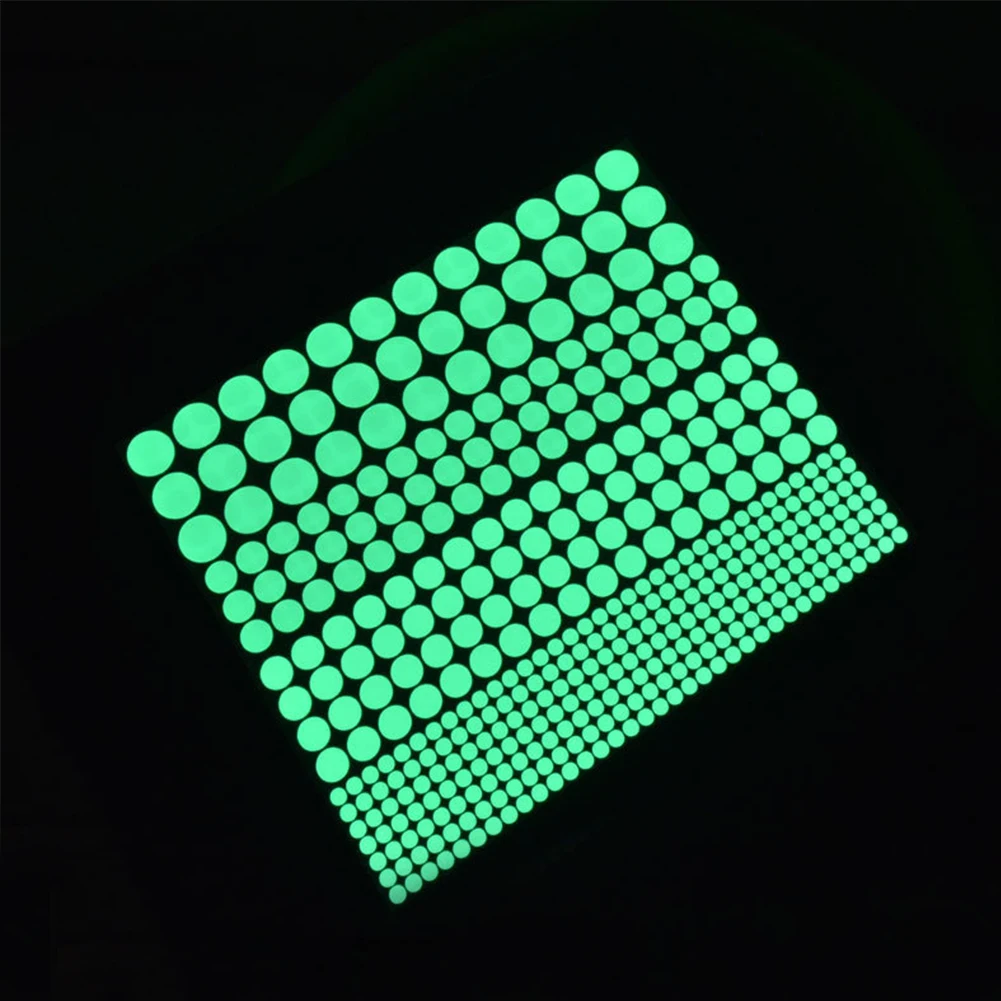 407 шт. круглый флуоресцентный свет в ночь книги по искусству стикеры s Светящиеся