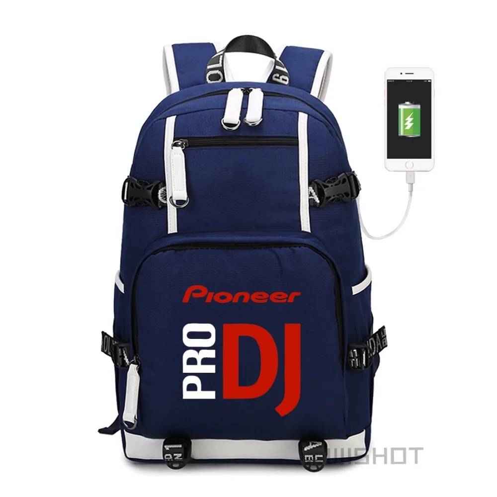 Рюкзак WISHOT Pioneer DJ PRO дорожная школьная сумка для подростков с usb зарядкой