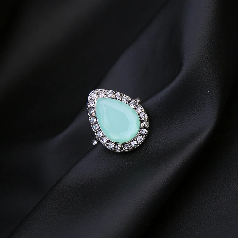 Pacific опал смолы камень кольца для женщин завод ручной работы хрустальные капли