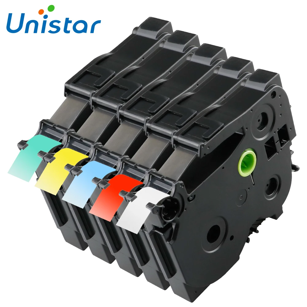Unistar 5pcs TZe-231 TZ231 Compatible for Brother P-touch Label Tape 12mm TZe231 431 531 631 731 Multi Colors Maker | Компьютеры и