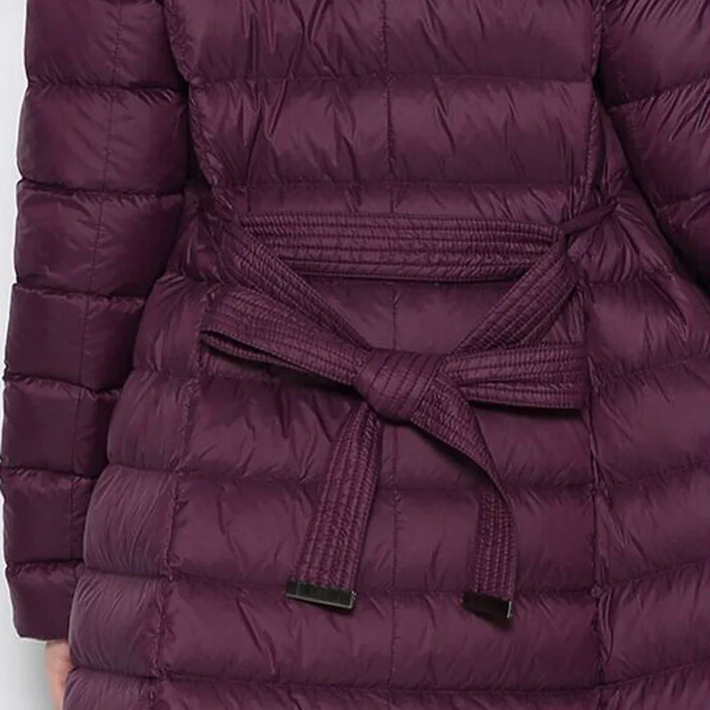 Женская теплая зимняя куртка белый Ультра-светильник парка на утином пуху