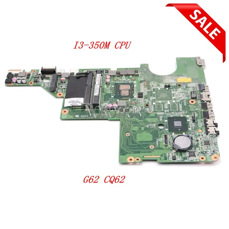 Материнская плата NOKOTION для ноутбука HP Compaq G62 CQ62 634648 001 DAAX1JMB8C0 I3 350M ЦП DDR3