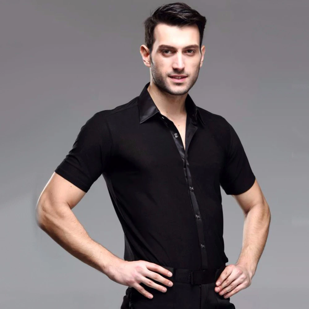 Новое поступление 2017 мужская рубашка для танцев мужские топы бальных