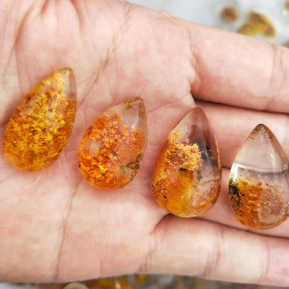 1 шт. натуральный желтый Ghost Phantom Quartz Кристальный камень с лечебным действием