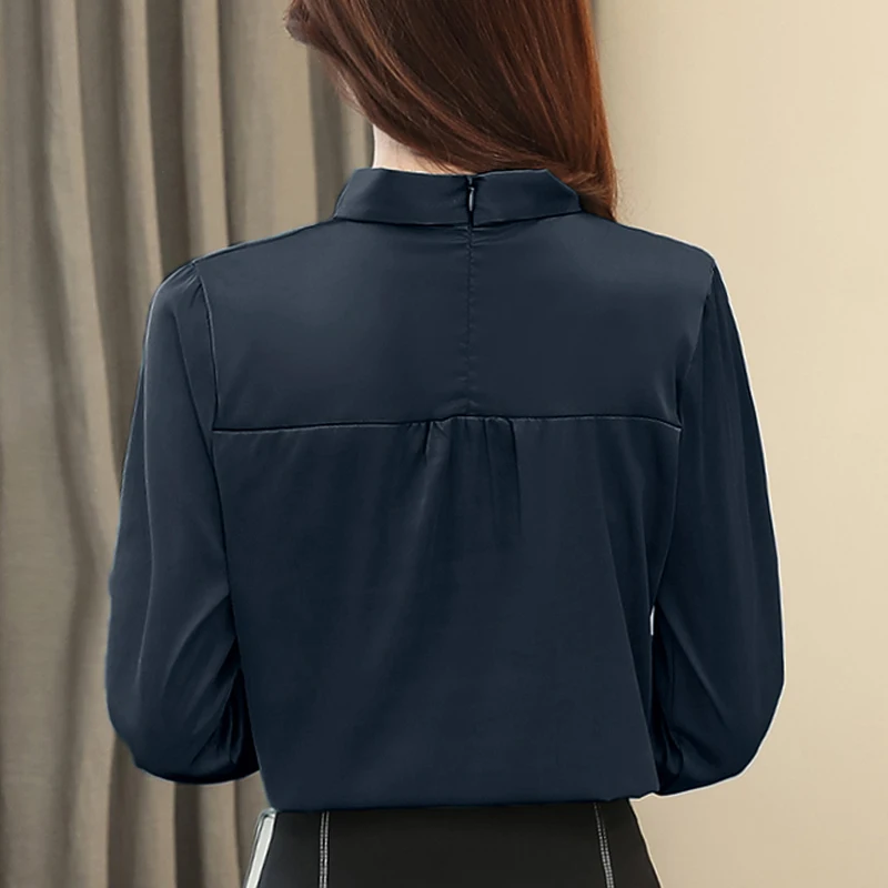 Blusas mujer de moda 2018 женская блузка шелковая рубашка с длинным рукавом весенняя и