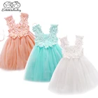 Emmababy летние детские платья принцессы для маленьких девочек кружевное Тюлевое платье с открытой спиной без рукавов платье для официальвечерние вечеринки женское платье
