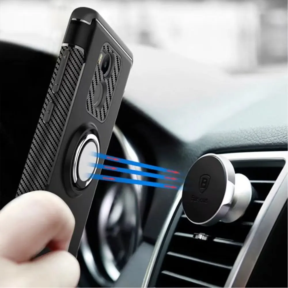 Case for Xiaomi Redmi 4 Pro Phone Prime TPU+PC with Rotatable Finger Ring Magnetic Function |