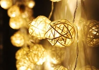 20 led warm white rattan ball string fairy lights for christmas xmas wedding decoration party hot use dry battery