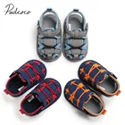 Пинетки для малышей 0-18 мес., мягкая подошва для новорожденных мальчиков и девочек, летняя обувь с завязками в стиле пэчворк, 2019