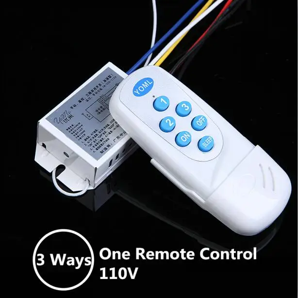 3 way 1 telecontrol Переменный ток 110 в цифровой беспроводной пульт дистанционного управления для ламп светильник вытяжной вентилятор 1 2 пути 3 способа с 2 дистанционное управление s через стену - Цвет: 3 way 1 telecontrol