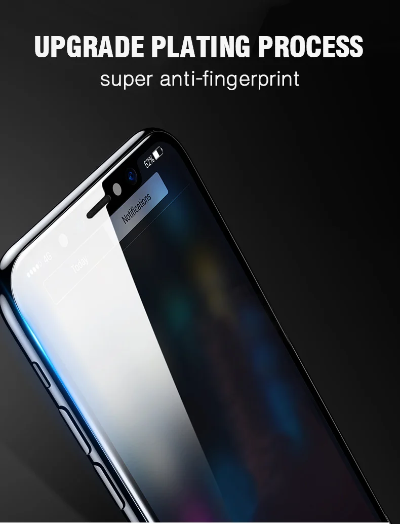 IIOZO, закаленное стекло для iphone X, ультратонкое, 0,2 мм, 9 H, HD, не оставляет отпечатков пальцев, 2.5D, закаленное защитное стекло для экрана iphone X, пленка