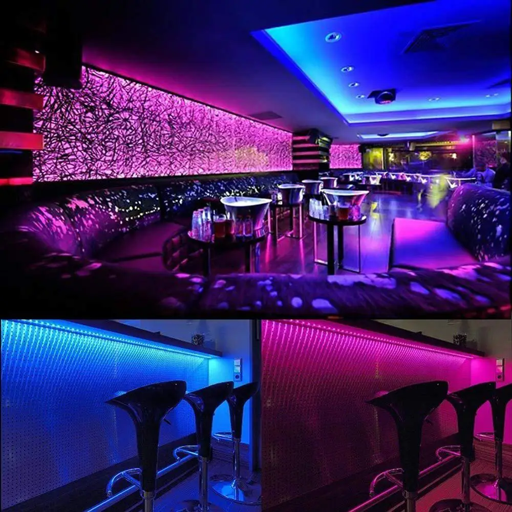 

LED Strip 5m RGB DC12V Waterproof Flexible Tape Ribbon Rope Light ,24Key IR Remote Controll and 12V 2A Power Supply