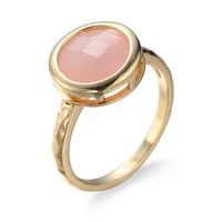 2019 new arrival fashion cute pink resin rings trendy gold colors jewelry rings for women wedding anniversary luxury party gifts
