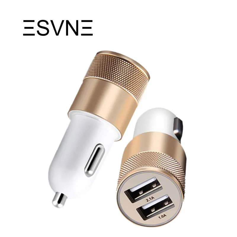 ESVNE, микро USB зарядное устройство, двойной USB, автомобильное зарядное устройство для iPhone, samsung, S5, Xiaomi, автомобильное зарядное устройство, USB адаптер