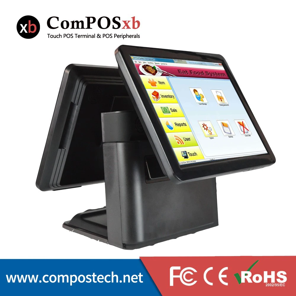 15 &quoti3 Dual Экран монитор сенсорный pos все в одном ПК Системы POS1618D|monitor touch screen 15|monitor