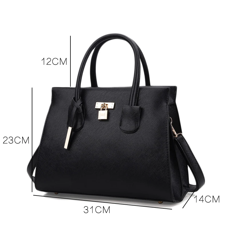 Youda модная женская сумка из кожи &quotсафьян&quot замок декоративные однотонные сумки