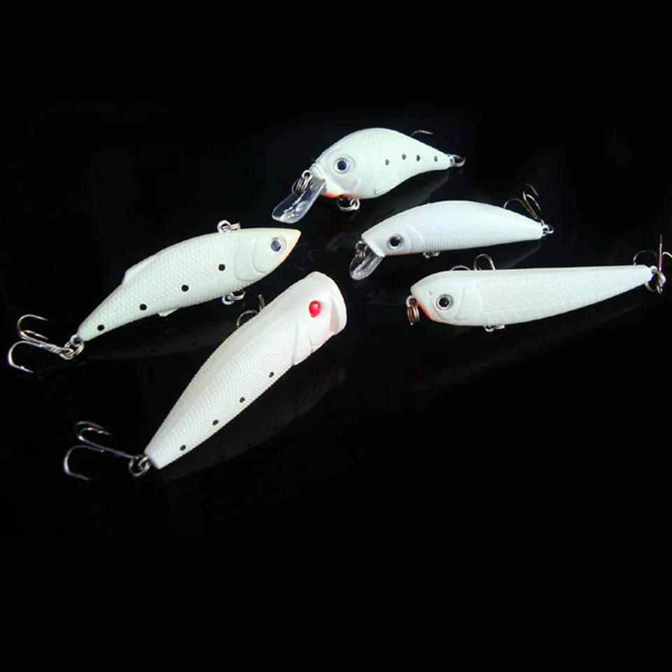 5 шт./лот светящиеся рыболовные приманки в форме гольяна Поппер кренк ВИБ