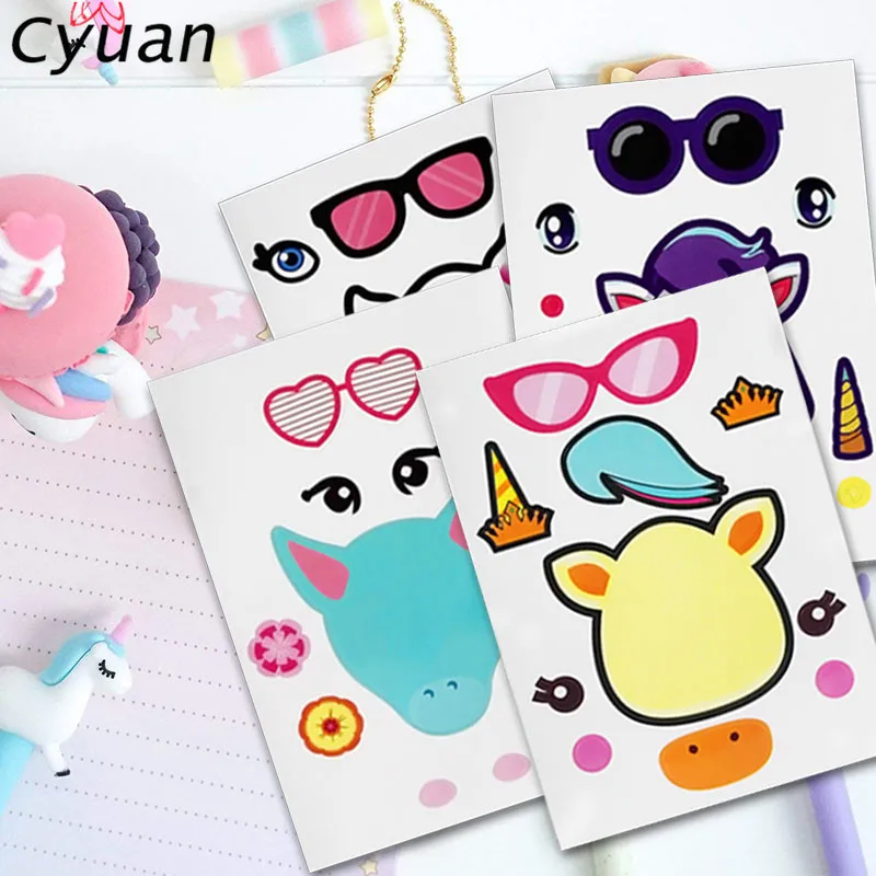 Cyuan 24 шт Единорог Вечеринка стикер DIY крафт бумага s единорог игры творческие