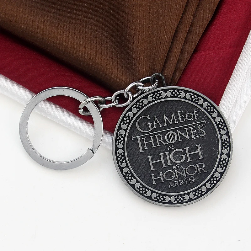 Горячая Фильм Игра престолов брелок цепочка с мечом в темноте значок логотип