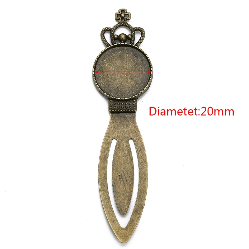 Crown 20mm 10 шт античная бронза Винтажная закладка кабошон основа Закладка в форме цветка установка подходит 20 мм кабошон камея закладки сделай сам - Цвет: Crown 20mm
