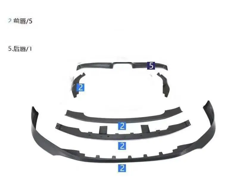 front and rear lip 718 cayman обвес для 718- в технологическом стиле передний диффузор для губ спойлер 718 бампер - Цвет: front and rear lip