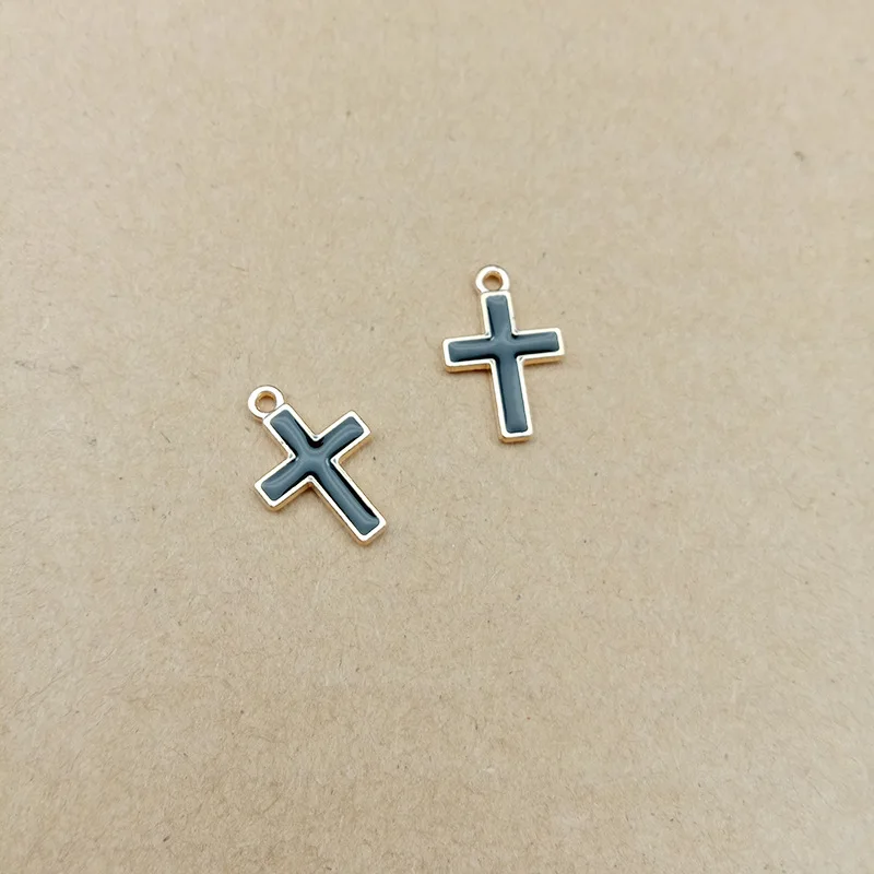 10 шт. 16X10mm корейские украшения аксессуары эмалированные маленькие крестики