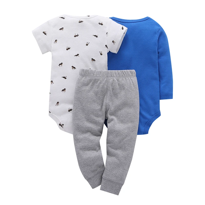 Детские Брендовые костюмы 3 шт. милые хлопковые флисовые боди для младенцев