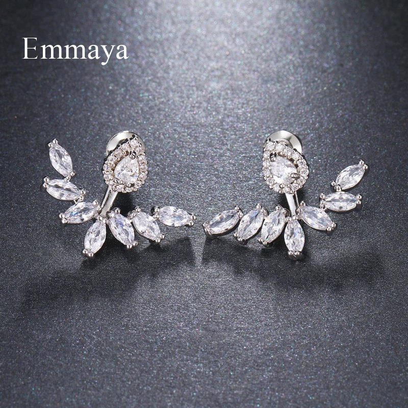 Серьги Emmaya женские с фианитами ААА простые уникальные ювелирные украшения для