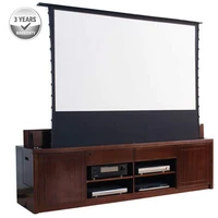 169 retractable floor mounted screen motorised pull up portable floor rising professional electric projector screen