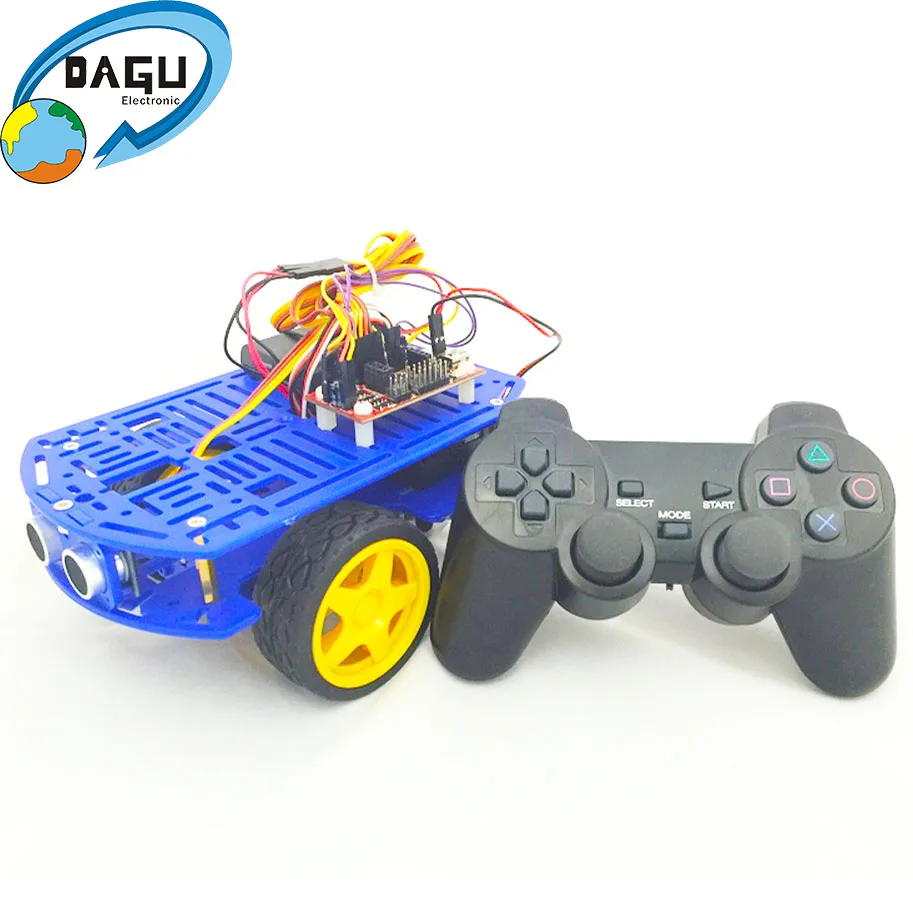 Автомобильная платформа Arduino с дистанционным управлением PS2|Программируемые