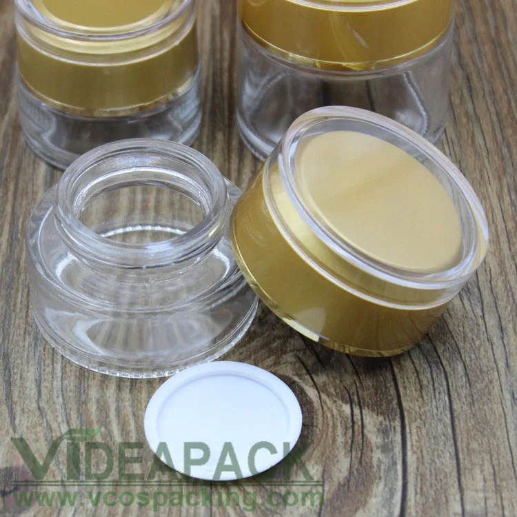 Косметическая пустая банка прозрачные стеклянные банки акриловый стеклянный