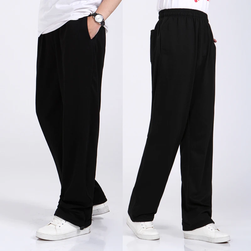 

XL-5XL autumn Men Plus Size Pants Solid Baggy Loose Elastic Pants Cotton Sweatpants Casual Pants Trousers Large Big hiphop