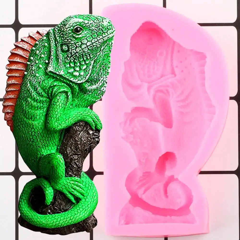 Силиконовые формы в виде большой ящерицы форма для помадки Lguana инструменты